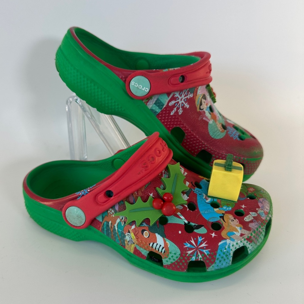 Disney Parks Holiday Crocs Kids Unisex C11 Clogs‎ Mickey & Friends